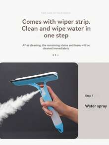 4-In-1 Glass Squeegee With Scraper And Sprayer, 3-In-1 Window Cleaner, Multi-Function Handheld Window Squeegee, Spray, Clean And Scrape, Suitable For Windows, Tiles, Car Windshields, Mirrors, Bathroom Cleaning Tools, Kitchen, Bathroom, Home Use - Multicolor - View 7