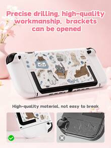Jemdura, Compatible With Switch 2nd Generation Protective Case (2025), 1pc Cat Line Drawing Switch Game Console Accessory Protective Shell, Compatible With Switch 2 Model, Expandable Kickstand Hard Shell, Best Gift Compatible With Switch Players. - View 3