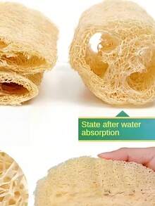 Natural Sponge Set - Exfoliating Body Cleansing Pads, Unscented, Minimalist Design, Suitable For Kitchen, Bathroom, Spa And Restaurant - Light Beige For Sensitive Skin, Spa Essential, Bath Sponge, Kitchen Cleaning Sponge, Minimalist Sponge Design, Unscented Sponge, Bath Body Sponge, Body Scrub Pad, Bathroom Accessory - Multicolor - View 3