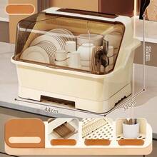 Kitchen Draining Dish Cabinet With Lid, Bowl And Dish Storage Box, Chopsticks And Tableware Household Storage Rack, Storage Box - Multicolor - View 7