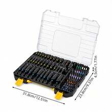 Universal 80 Units Magnetic Nut Driver Set Covering Metric & Imperial Dimensions, Socket Adapters And Compact Storage Box, Practical Tool Kit For Garage Projects And Household Repair Needs - black - View 6