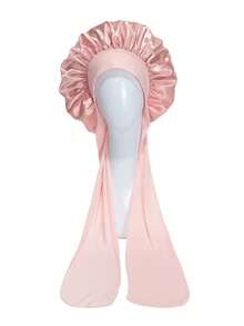 CONFLASS Women Jumbo Satin Sleep Bonnet With Extra Wide Long Ties, Ruffled Elastic Large Hair Wrap Cap For Braids Curly Hair Muslim Head Cover - Multicolor - View 19