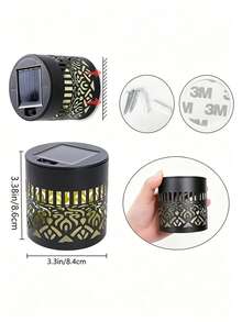 1/2/4pcs Mandala Pattern Solar Projection Wall Light, LED Outdoor Solar Wall Light, Waterproof Landscape Decorative Light, Suitable For Garden, Lawn, Patio, Stairs, Birthday Party Atmosphere Decoration - Multicolor - View 11
