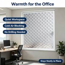 Winter Windproof And Warm Curtains, Windproof Window Insulation Kit, Bedroom Cold Insulation Film, Sealed Windows, Shading And Sound Insulation - White-edged Silver Curtain - View 6