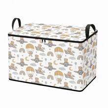 1PC Cute Pink Bow Print Foldable Flip-Top Zipper Storage Box, Sweet Bow Pattern Decorative Storage Box, Multi-Functional Household Organizer, Perfect For Storing Clothes And Miscellaneous Items, Suitable For Bedroom Wardrobe And Home Decoration. - Multicolor - View 10