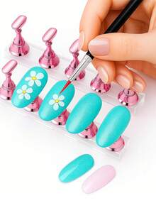 Magnetic Nail Display Holder,Acrylic Nail Display Stand For Nail Art Tip Practice,Nail Art Display Tool For Showing Different Nail Colors,Nail And DIY Manicure Training Accessory For False Nail Tip Display Practice Salon Home Use - Nail Art Practice Tools - View 4