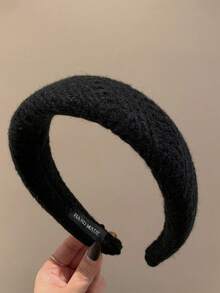 1pc Minimalist Chunky Knit Wide Headband, Elegant Versatile High-Crown Hair Accessory For Women - Multicolor - View 7
