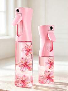 Floral Pattern Transparent PET Refillable Travel Spray Bottle - Multi-Purpose Fine Mist Spray Bottle, Suitable For Travel, Business Trips, Makeup Remover Dispensing; Reusable With Continuous Spray Function, Widely Used For Hair Styling, Cleaning, Plant Care And Facial Moisturizing - Multicolor - View 3