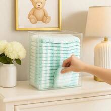 Porta Fralda Organizador Caixa Quarto Bebe Acrílico - Multicolorido - Visão 7