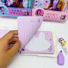 Hasbro-Witch Squad Cartoon Stress Relief Planner Notebook Student Notepad Highlighter Pen Decompression Spiral Notebook Stationery Set Gift - Multicolor - View 4