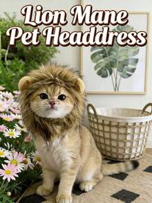 1pc Cute Pet Shaped Hat, Lion Rabbit Frog Bear Shaped Pet Headwear, Suitable For Cats And Dogs Cute Dress-Up Accessories, Halloween, Christmas And Holiday Party Photo Props, Pet Gift - Multicolor - View 7