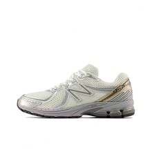 New Balance 860 V2 Comfortable Durable Breathable Low-Top Running Shoes For Long Distance And Sprinting Unisex Grey White Gold - White - View 13