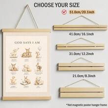 1pc God Says I Am Bible Verse Affirmation Canvas Wall Art Christian Poster Woodland Animal Pictures For Kids Room Nursery Unframed/Framed/ Hanging - Multicolor - View 19
