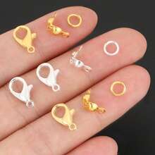 250pcs/500pcs DIY Jewelry Findings Set Includes Lobster Clasp, Jump Rings, Clasps, DIY Buckle Kit, End Connectors, Open Jump Rings, Suitable For Bracelet Connectors, Beading, Bead End Connectors, Anklet End Closed Rings, Fixed Hanging Rings, Jewelry Connecting Rings And Other Handmade Jewelry Making - Lobster Clasp & Bag Clasp & Jump Ring - View 2