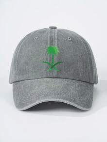 1pc Unisex Printed Palm Tree Washed Baseball Cap, Adjustable Casual Outdoor Hat - Baseball Cap - View 16
