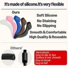 28 Pairs Of Soft Anti-Slip Eyeglass Straps With Ear Hook Design, Transparent Temples, Anti-Drop Eyewear Retainers, Durable And Flexible Fastening Accessories, Made Of Flexible Material, Mixed Black And White/Random Colors - View 8