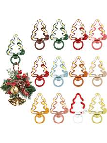 12/30/60/100/200pcs Colorful Metal Round Split Key Ring Chain With Lobster Buckle, DIY Craft Bag Pendant Charm Accessories For Party Favors Gift - Multicolor - View 2