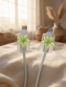 2pcs Green Plumeria