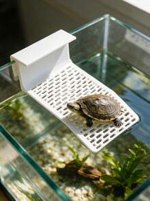 Wall-Mounted Turtle Basking Platform, Aquarium Turtle Tank Sea Turtle Resting & Sunbathing Platform, Brazilian Turtle Semi-Aquatic Climbing Ladder Decor Ornament, Suitable For Turtle/Fish Aquarium Decoration, Fits Brazilian Turtle, Water Turtle, Land Turtle - Multicolor - View 2