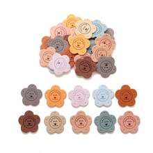 5/8/12/15/18/22/25Pcs Flower Sewing Decorative Labels, Used For Wallet And Clothing Making, Hat Sewing Accessories, Random Colors - Multicolor - View 12