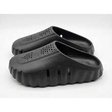 1 Par Sandalias Casuales Para Hombre Tipo Nube, Suela Gruesa Antideslizante, Chanclas Ligeras De EVA Para Interior Y Exterior, Verano - Negro - Ver 8