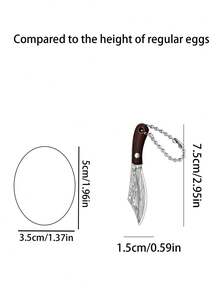 Mini Pocket Knife Keychain, Exquisite Wood Grain Texture Comfortable Wooden Handle, Portable Compact Daily Tool, Fashionable Hiking Bag Pendant, Durable Eye-Catching Charm - Multicolor - View 8