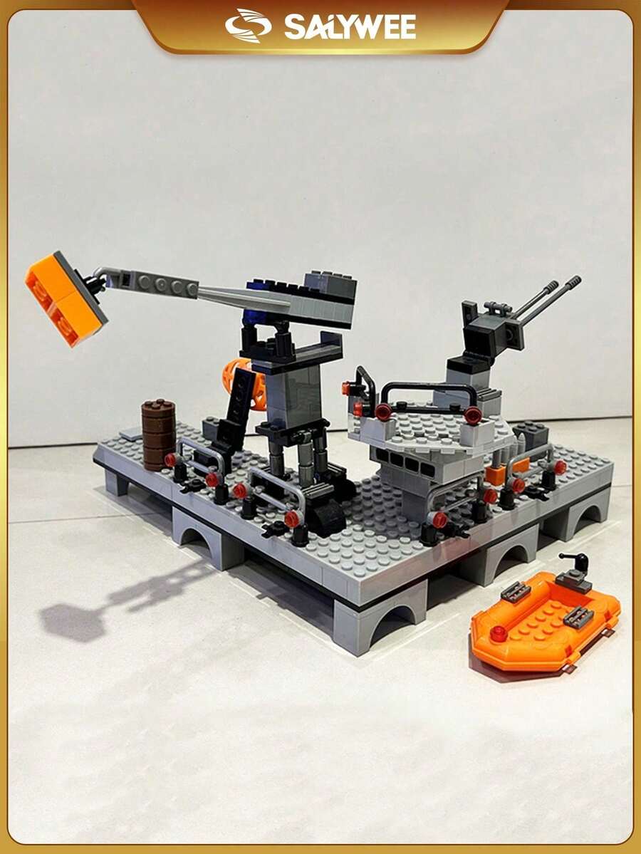 SALYWEE DIY Assembly Toy, Building Block, Offshore Oil Fields(310+Pcs), Car Repair Shop(440+Pcs), Decorative Ornaments, Birthday Gifts