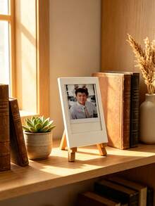 3D Printed Mini Easel Photo Frame, Portable Desktop Photo Display Stand, Card Slot Design, Turns Regular Photos Into Stylish Desktop Decor, Suitable For Mini Photo Cards - Multicolor - View 3