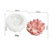 逼真鬱金香蓮花矽膠模具 DIY 花卉香氛蠟燭樹脂模具 - 花朵 - 查看 3
