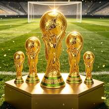 FIFA 世界盃獎盃，適用於加拿大、墨西哥、美國活動 - 樹脂足球獎盃，附標誌性獎盃與獎盃人物，球迷收藏展示，生日派對裝飾，辦公室展示禮品 - 查看 6