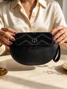 Black Luxury Custom Evening Bag New Shoulder Handbag Original Design Mobile Phone Multifunctional Bag For Daily Travel Work School Perfect Holiday Birthday Anniversary Gift ARMANI-GIFT-9 - Black Bag-1 - View 4