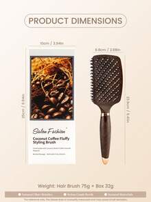 1pc Professional Detangling Brush With Box, Boar Bristle, Smooth Frizz, Suitable For Men & Women, Dry & Wet Use, Christmas Gift - Multicolor - View 2
