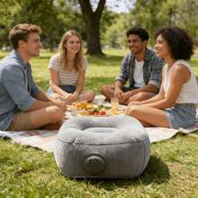Portable Automatic Inflatable Leisure Chair, Foldable And Compact For Easy Carrying. Skin-Friendly Flocked Surface Material, Soft And Comfortable Seating, Supports Quick Inflation And Deflation. Suitable For Camping, Picnic, Beach Relaxation, Outdoor Fishing, Yard Leisure And Other Scenarios. Folds And Stores Without Taking Up Space When Not In Use, A Lightweight Chair For Outdoor Relaxation And Rest, Also Suitable For Temporary Indoor Use. - Multi-color - View 2