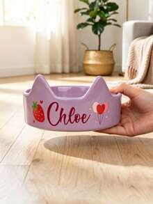 Personalized Ceramic Pet Bowl Customized Cat & Dog Food Dish, Customized Design Dog Bowl, Personalized Dog Food Bowl With Name, Gift For Dog Lovers, Cat Feeding Bowl Pet Gift - Suitable For Cats & Dogs, Applicable For Food And Water Supply, Various Dog Bowl Styles - Multicolor - View 5