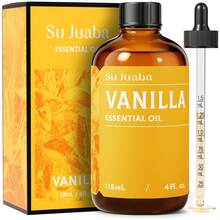 SU JUABA Vanilla Essential Oil For DIY Fragrance, Body, Skin, Fragrance, Strong Scent For Candle Soap Making, Aromatherapy Oil For Diffuser -118mL / 4 FI. Oz - Vanilla - View 1