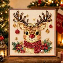 4pcs Christmas Pearl Art DIY Pearl Painting, Bedroom Decor Painting, Santa Claus Reindeer Christmas Tree Diamond Painting Handmade Home Decor, Suitable For Living Room, Bedroom, Christmas Party, Home Decor, Dining Room Decor, Holiday Arrangement, Party Decor, Christmas Party Supplies, Best Choice For Christmas And New Year Gifts - View 9