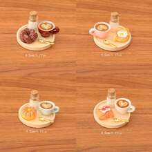 5件組迷你食物玩具下午茶咖啡麵包模型 娃娃屋配件 攝影道具 場景裝飾 桌面小擺飾 - 彩色 - 查看 9