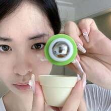 Portable Ice Compress Eye Massager With Rollerball Soothing Cooling Gel For Face Neck & Eyes Puffiness Relief For Travel Eye Massager - Multicolor - View 3