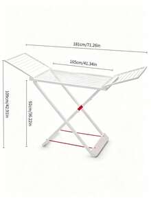 1‑Piece Clothes Drying Rack, Wide Drying Platform, Stable Cross‑Shaped Support Frame, Suitable For Both Indoor And Outdoor Use, Space‑Saving For Storage. - A - View 9