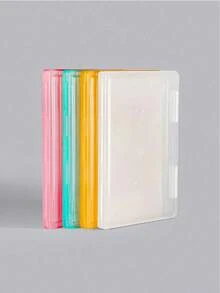 1pc Extended File Folder, File Storage Box, Plastic File Box, Paper/Document/Bill/Receipt Management Folder, Art Supplies Folder, Multi-Functional Permanent Folder, Suitable For Office, School, Home - Multicolor - View 2