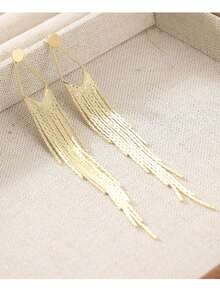DIYCCPC Vintage Long Tassel Drop Earrings, Exquisite Handmade Women's Jewelry, Suitable For Wedding And Party, Perfect Gift For Girlfriend And Wife - Gold - View 8