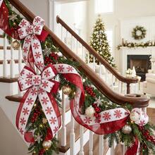 Christmas Classic Red Snowflake Ribbon 2 Rolls - 6.3cm/2.5inch Wide, Total Length 5.9m - For Holiday Gift Wrapping, Christmas Tree Wreath Bows, Indoor And Outdoor Decoration - Red + Snowflake - View 4