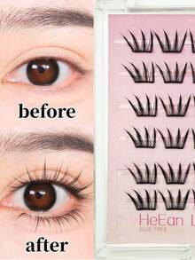 36 Clusters Self-Adhesive Eyelashes, No Glue Needed, Natural Look For Daily Travel & Light Makeup - View 8