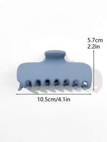 3 piezas de pinzas para el cabello rectangulares extra grandes de color mate Morandi rosa, azul y púrpura, estilo bohemio minimalista, accesorio para peinado sencillo de playa y - Multicolor - Ver 3