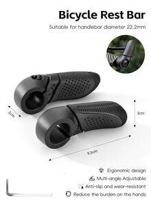WEST BIKING 1Pair Widened Bike Handlebar Grips Built In Auxiliary Bar Rotatable Adjustable Design Anti Slip Shock Absorbing Cycling Handlebar Grips Comfortable Fatigue Relief Road Bike MTB Handlebars Cycling Accessories - Multicolor - View 12