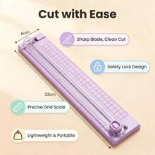 Multifunctional A3 Dual-Direction Paper Cutter, Portable Manual Paper Cutter With Ruler, Perfect For Office, School And Study Use - C - View 6