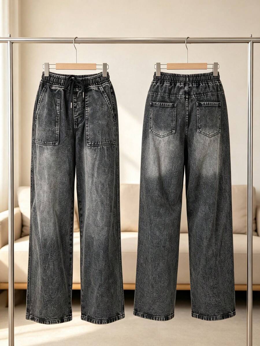 Plus Size Jeans - Dark Gray - View 1