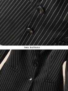 Elegant Fashion Women's Solid Color Blazer, Suitable For Casual And Workplace Occasions, Spring White - Black - View 4