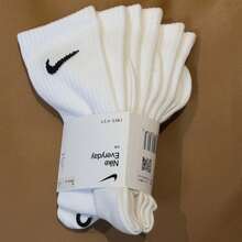 Nike Sports Socks High-Cut Mid-Cut Training Fitness Unisex 3-Pair Pack Black - White(Over‑the‑Calf) - View 5