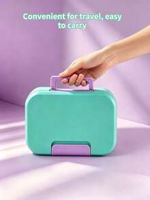 1pc /Children's PP Bento Box/3-Compartment Waterproof Lunch Box, 1110ml Capacity, Suitable For Kitchen Storage/Food Container/Back To School Supplies/Office/Home/Vacation Essentials, Travel Essentials, Summer Meals And Outdoor Dining. - Multicolor - View 5